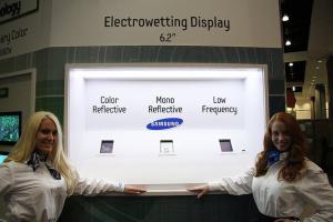 Samsung 6.2'' Electrowetting display photo (SID 2011)