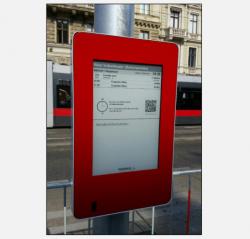 Vienna Airport Line E Ink sign